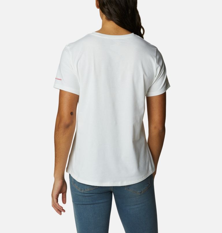 Women’s Sun Trek II Technical Graphic T-Shirt, Color: White, Suntrek Hills, image 2