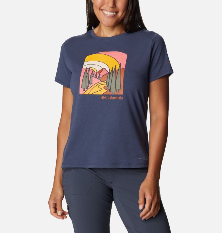 T-shirt Technique Sun Trek II Femme, Color: Nocturnal, Suntrek Hills, image 1
