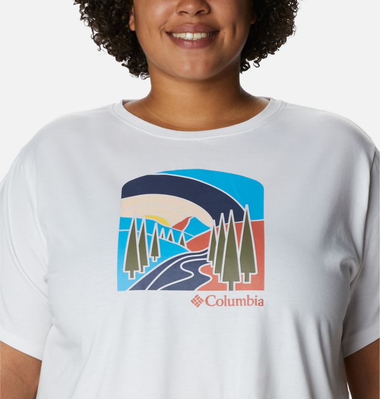 Women's Sun Trek Graphic Tee II - Plus Size, Color: White, Suntrek Hills, image 4