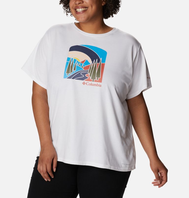 Women's Sun Trek Graphic Tee II - Plus Size, Color: White, Suntrek Hills, image 5