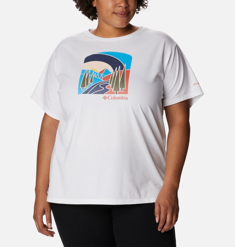 Women's Sun Trek Graphic Tee II - Plus Size, Color: White, Suntrek Hills, image 1