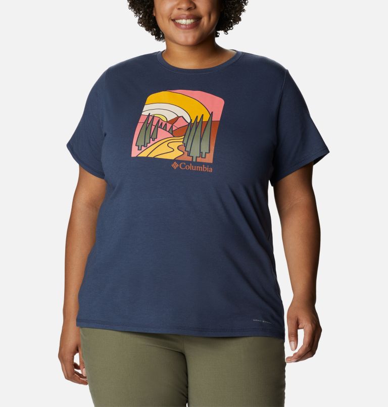 Women's Sun Trek Graphic Tee II - Plus Size, Color: Nocturnal, Suntrek Hills, image 1