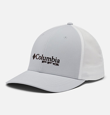 Columbia PFG Bass Snapback Mesh Ball Cap Hat in Whitecap FREE Decal 