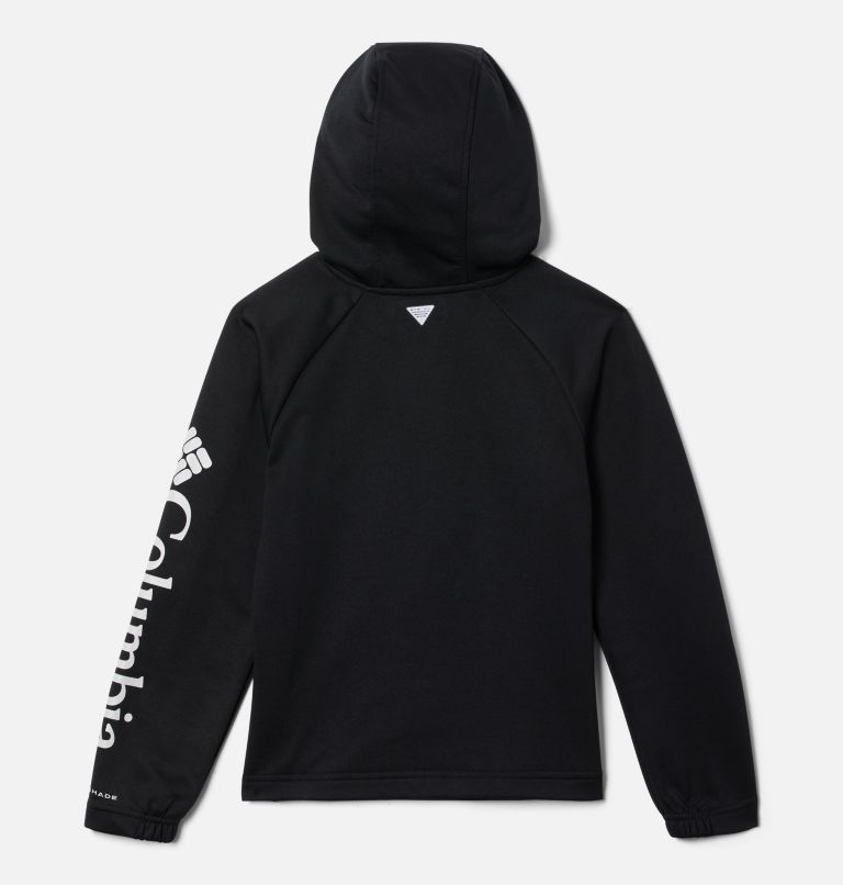 Boys' PFG Terminal Tackle Fleece Hoodie, Color: Black, Cool Grey Logo