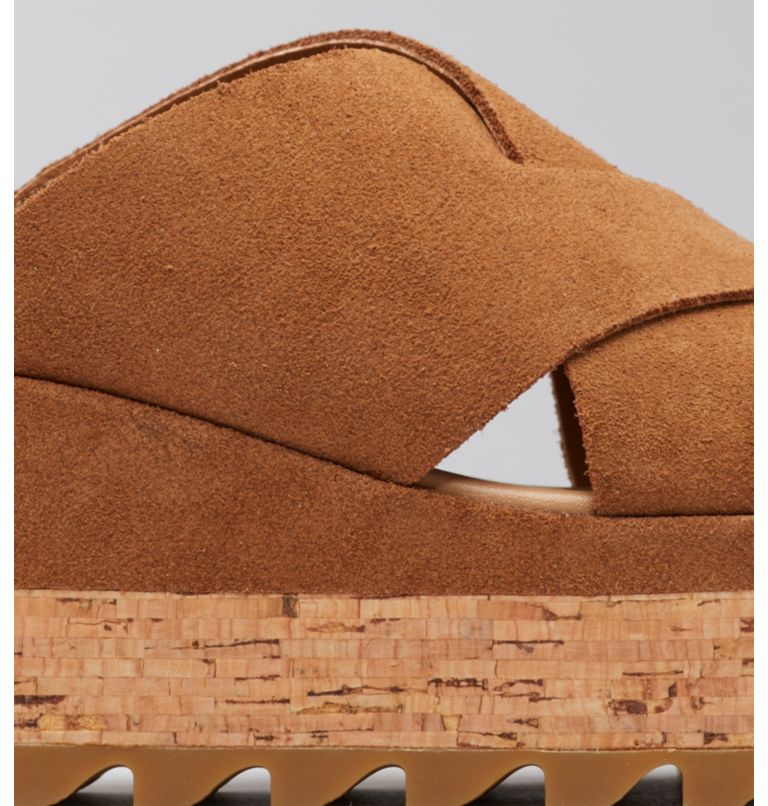 Women's Cameron Flatform Mule Wedge Sandal, Color: Velvet Tan, Gum 2, image 7