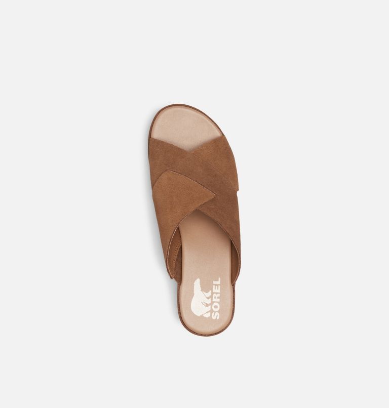 Women's Cameron Flatform Mule Wedge Sandal, Color: Velvet Tan, Gum 2, image 5