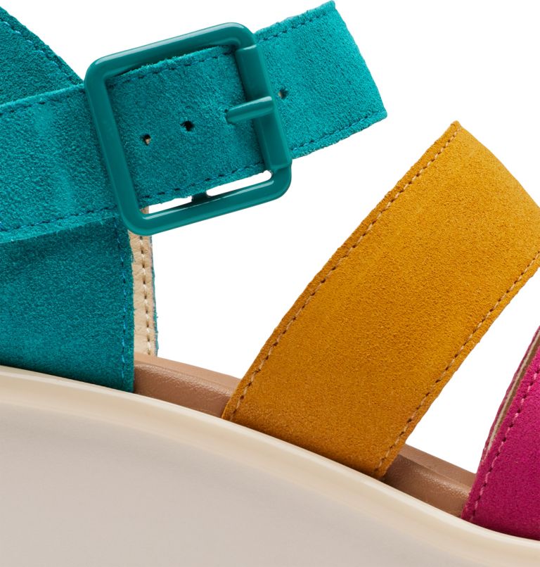 Women's Joanie III Ankle Strap Wedge Sandal, Color: Teal Chloride, Gum 2, image 8