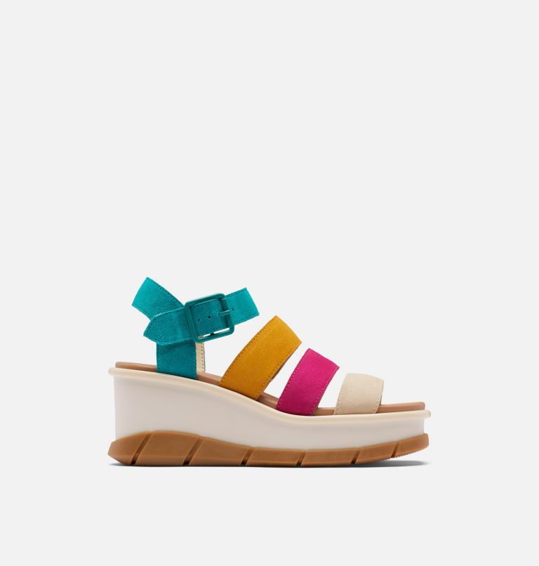 Teal wedge sandals hot sale