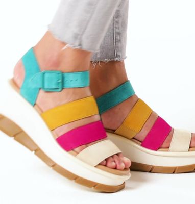 Women's wedge shoes hot sale with ankle strap