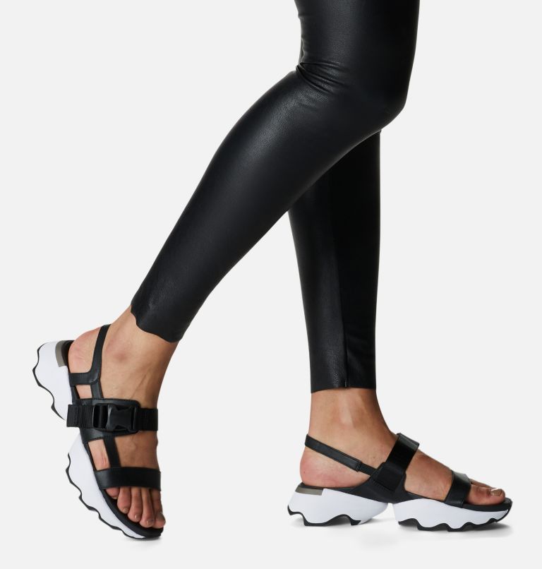Women's Kinetic Impact Sling Sandal, Color: Black, White, image 8