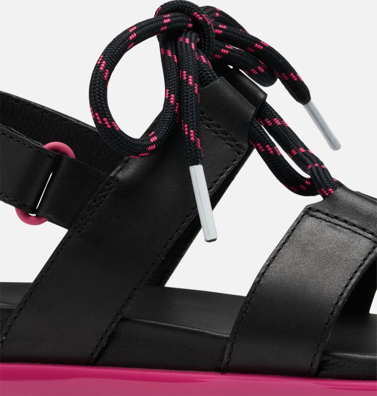 Thumbnail: Women's Roaming Lace Sandal, Color: Black, Punch Pink, image 7