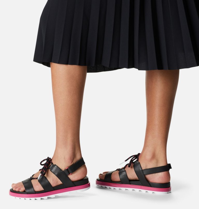 Sandale à lacets Roaming pour les femmes, Color: Black, Punch Pink, image 8