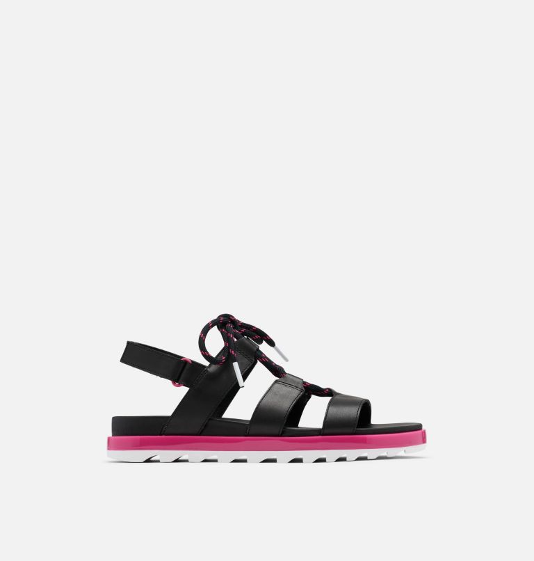 Thumbnail: Sandale à lacets Roaming pour les femmes, Color: Black, Punch Pink, image 1