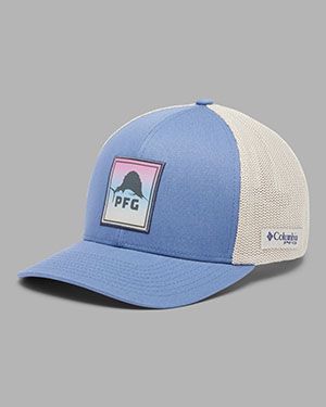 Columbia PFG Youth Medium Hat Blue Fishing Boating Sun Protection Cap USA  Made