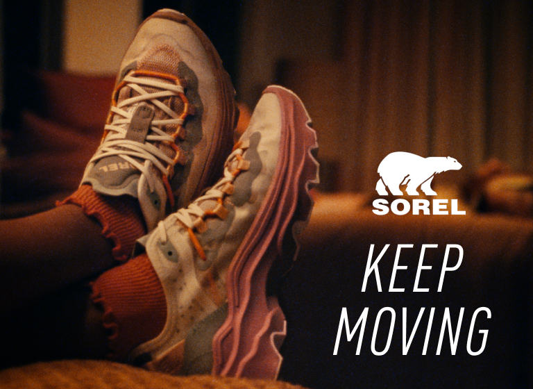 SOREL KEEP MOVING campaign