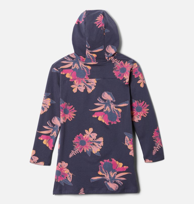Girls' Columbia Lodge Hooded Printed Tunic, Color: Nocturnal Staycation, image 2