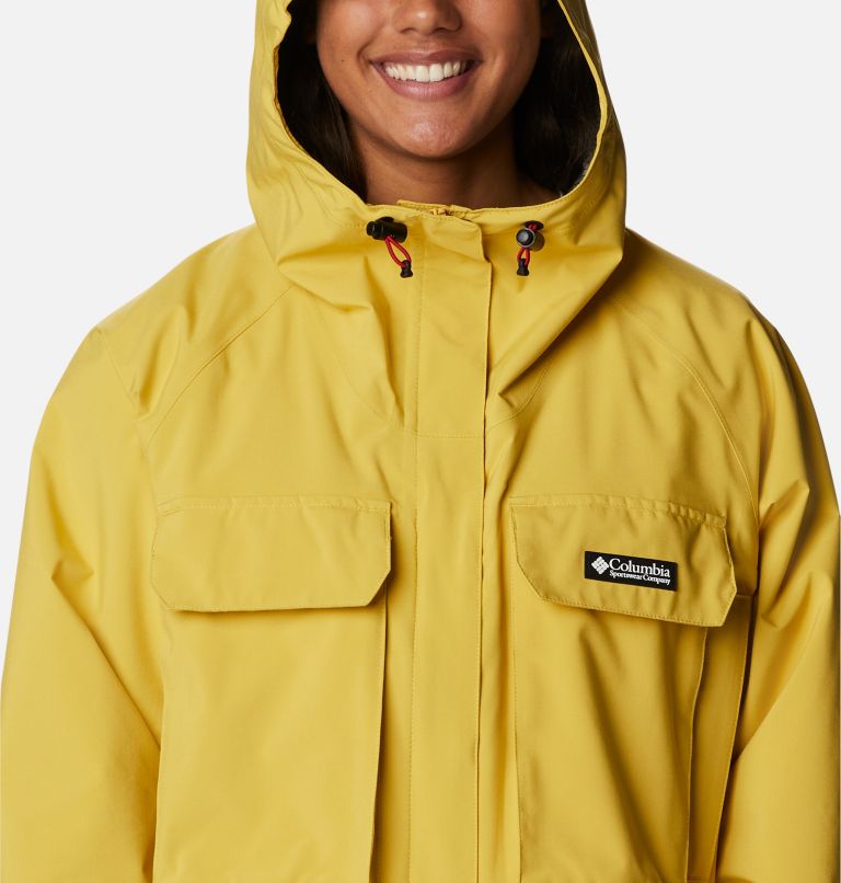 Women's Field Creek Fraser Cropped Rain Shell, Color: Golden Nugget, image 4