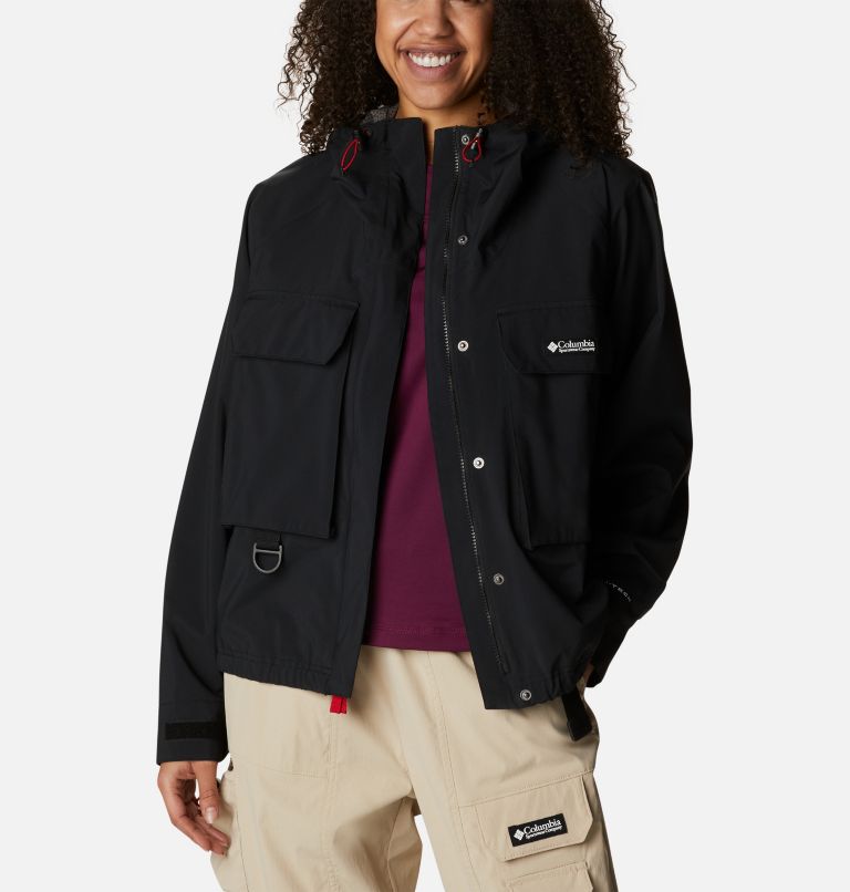 Thumbnail: Women’s Field Creek Fraser Waterproof Cropped Jacket, Color: Black, image 6