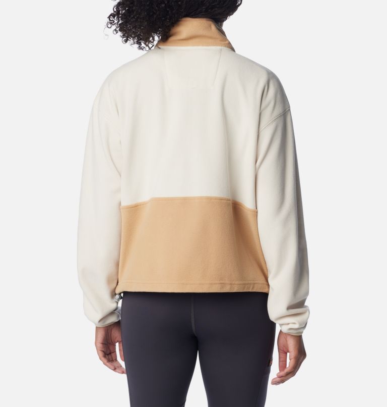 Manteau polaire à fermeture éclair Back Bowl Femme, Color: Chalk, Canoe, White, image 2