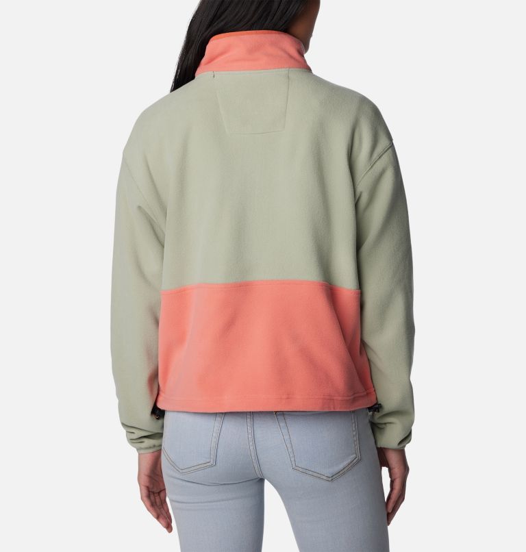 Women's Back Bowl Full Zip Fleece Jacket, Color: Safari, Faded Peach, image 2