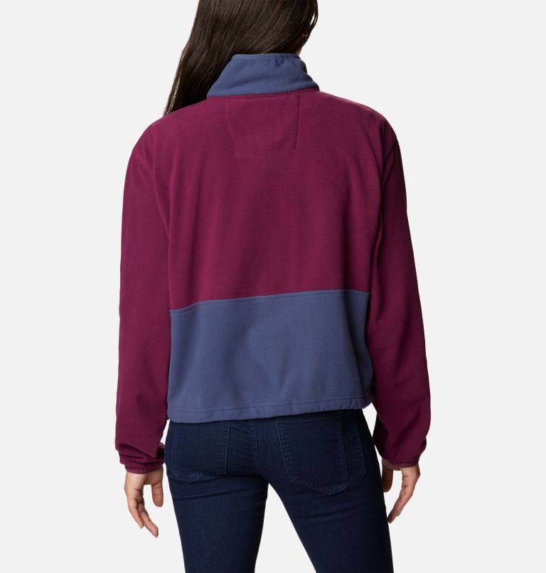 Women's Back Bowl Full Zip Fleece Jacket, Color: Marionberry, Nocturnal, image 2