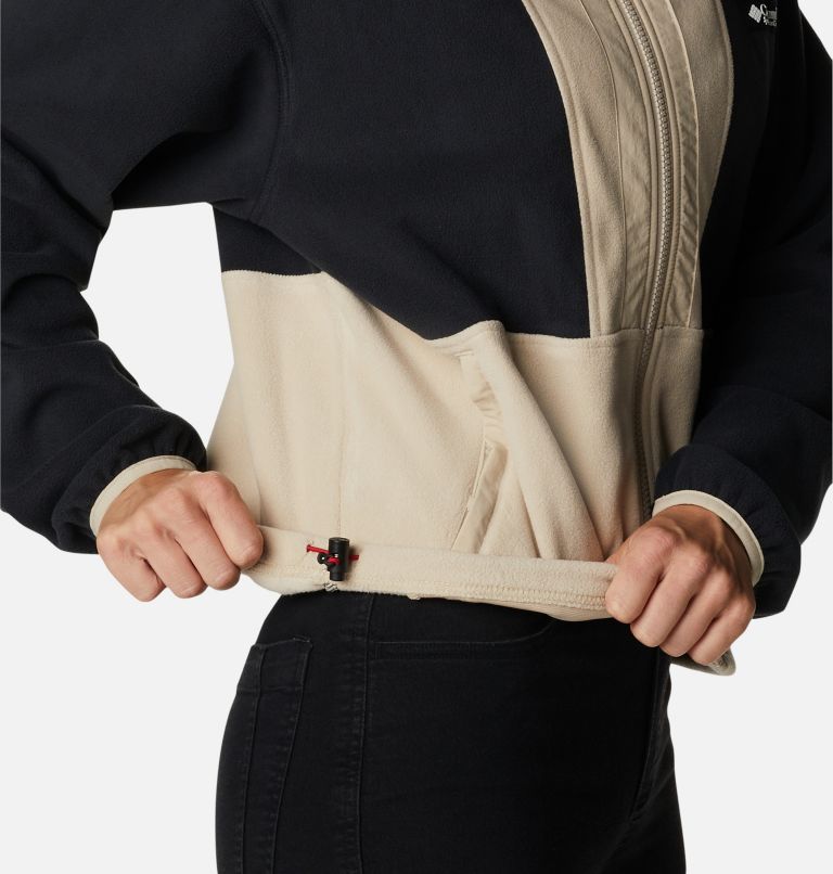 Women’s Back Bowl Casual Fleece Jacket, Color: Black, Ancient Fossil, image 6