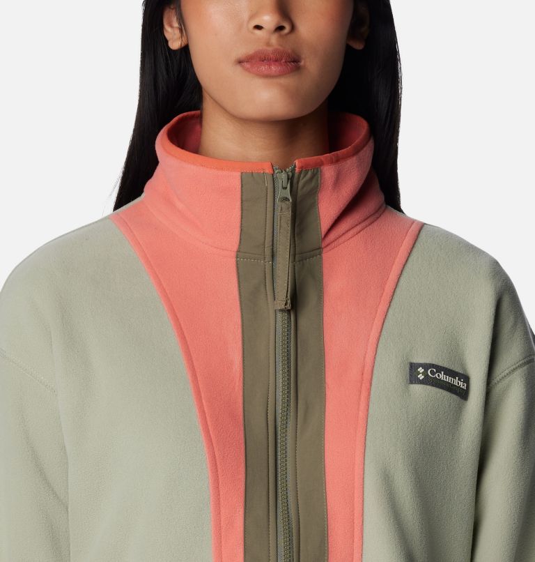 Thumbnail: Women’s Back Bowl Casual Fleece Jacket, Color: Safari, Faded Peach, image 4