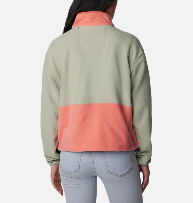 Women’s Back Bowl Casual Fleece Jacket, Color: Safari, Faded Peach, image 2