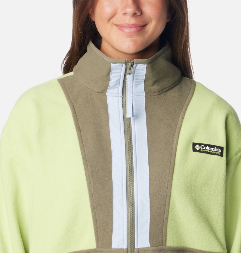 Back Bowl Casual Fleece-Jacke für Frauen, Color: Napa Green, Stone Green, Whisper, image 4