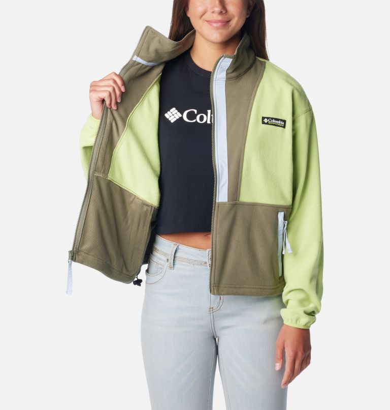 Back Bowl Casual Fleece-Jacke für Frauen, Color: Napa Green, Stone Green, Whisper, image 5