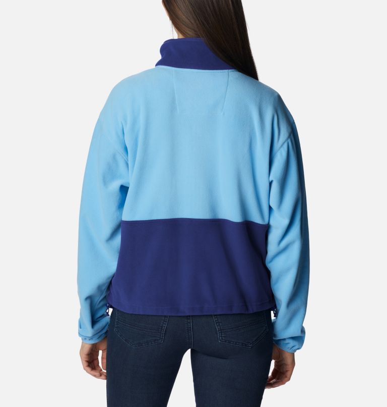 Thumbnail: Women’s Back Bowl Casual Fleece Jacket, Color: Vista Blue, Dark Sapphire, image 2