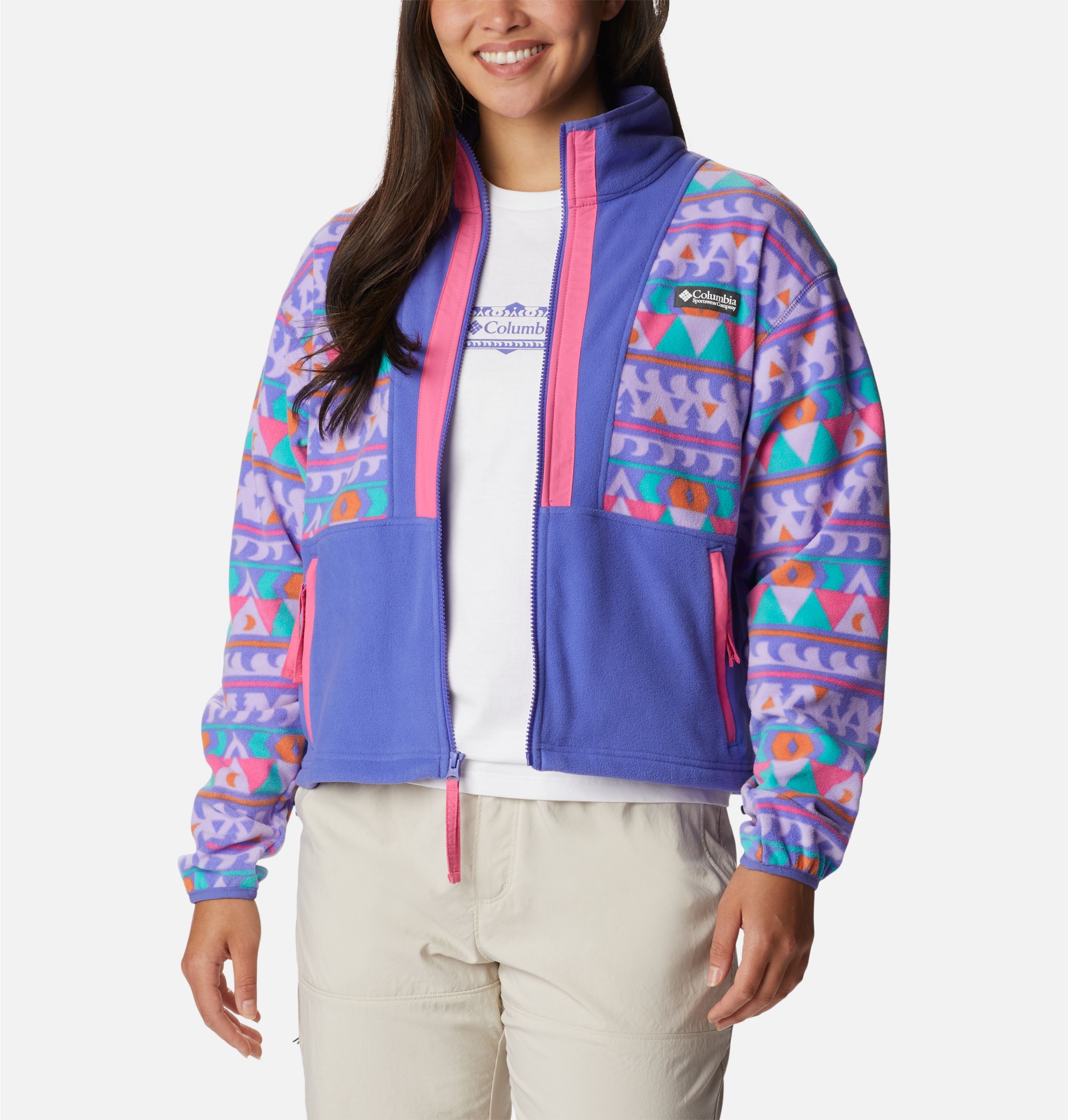 Women s Back Bowl Casual Fleece Jacket