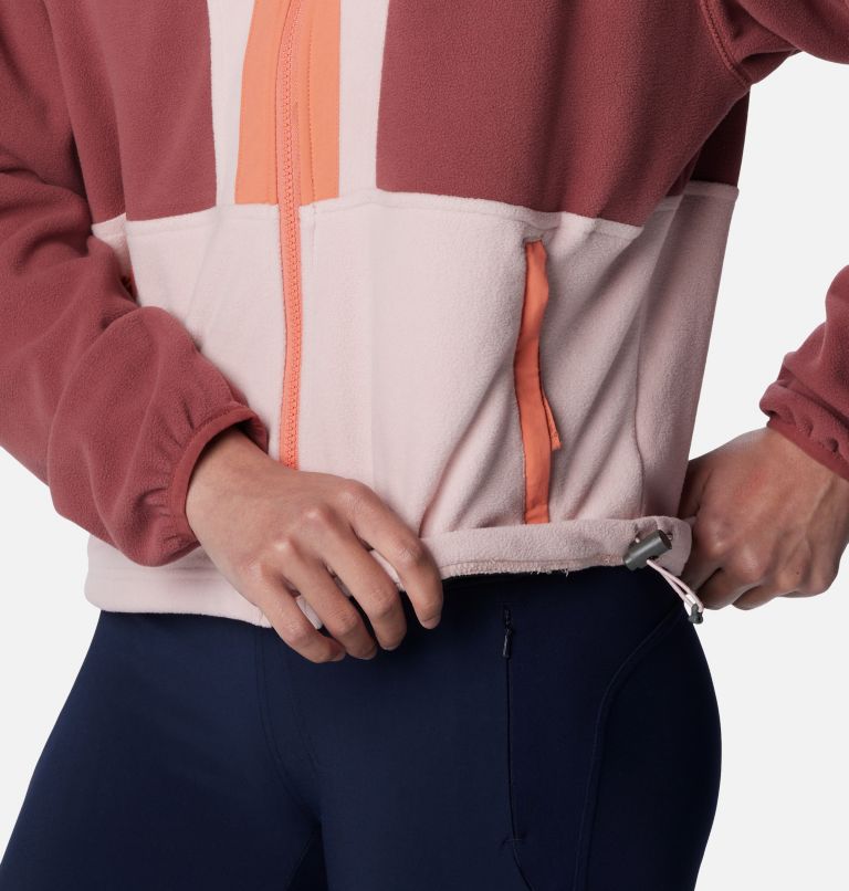 Back Bowl Casual Fleece-Jacke für Frauen, Color: Beetroot, Dusty Pink, image 6