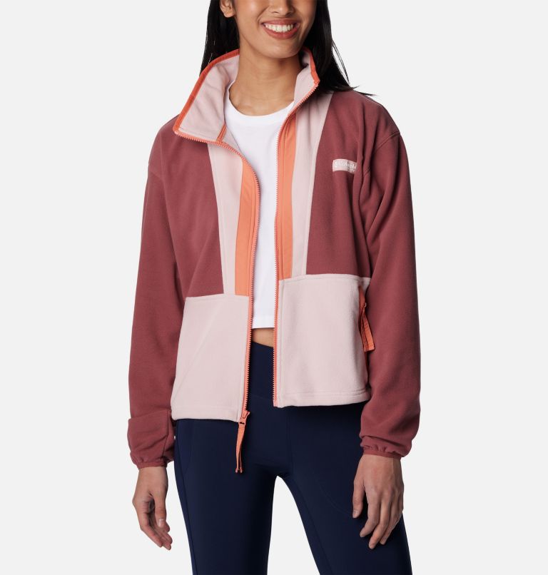 Thumbnail: Back Bowl Casual Fleece-Jacke für Frauen, Color: Beetroot, Dusty Pink, image 7