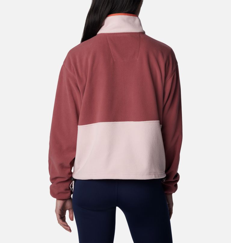 Back Bowl Casual Fleece-Jacke für Frauen, Color: Beetroot, Dusty Pink, image 2