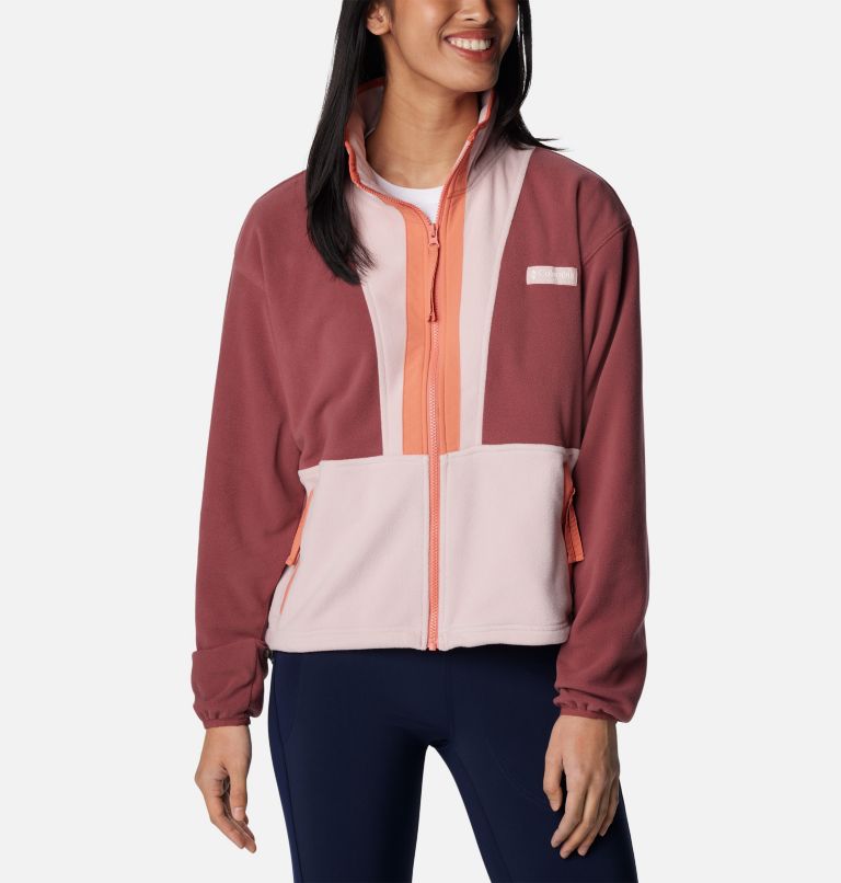 Thumbnail: Back Bowl Casual Fleece-Jacke für Frauen, Color: Beetroot, Dusty Pink, image 1