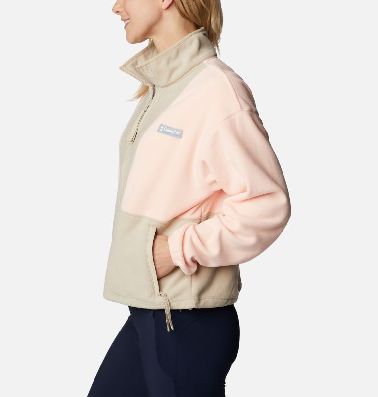 W Back Bowl Fleece Columbia Light Jacket in safari-fadedpeach for