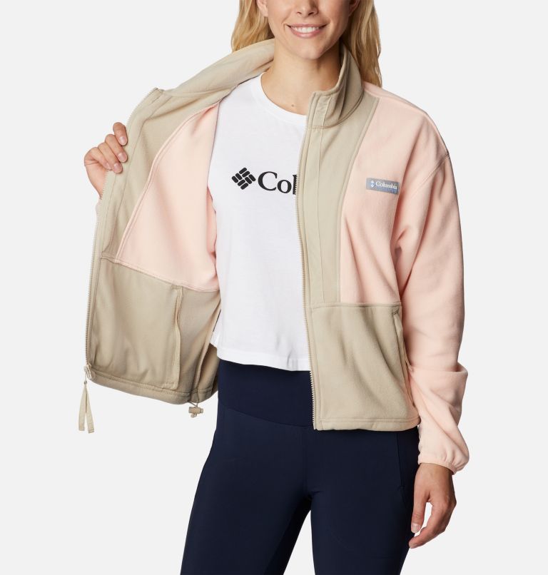 W Back Bowl Fleece | 890 | M, Color: Peach Blossom, Ancient Fossil, image 5