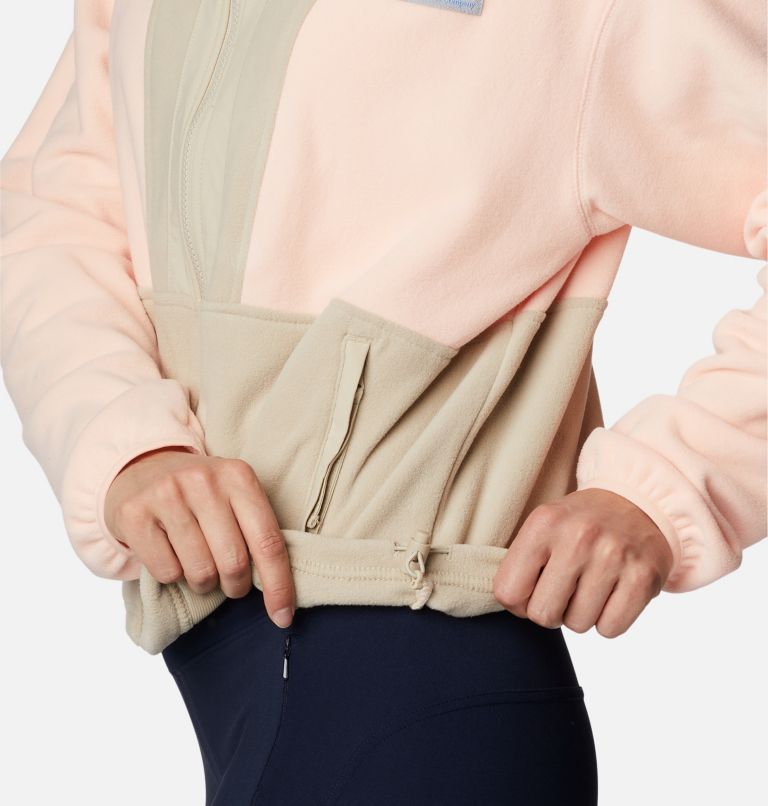 W Back Bowl Fleece | 890 | M, Color: Peach Blossom, Ancient Fossil, image 6