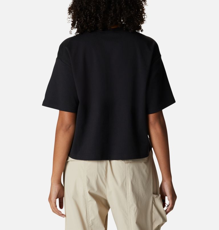 Women's Field Creek Short Sleeve Cropped Shirt, Color: Black, image 2