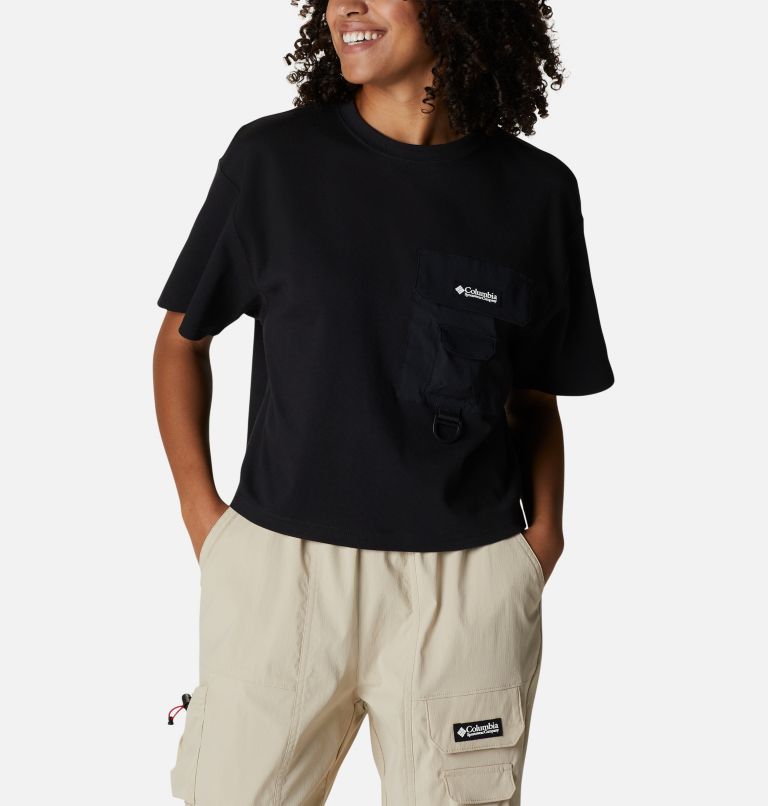Women’s Field Creek Cropped T-Shirt, Color: Black, image 5