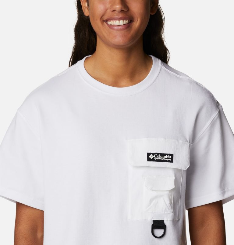 Thumbnail: T-shirt Crop Field Creek Femme, Color: White, image 4