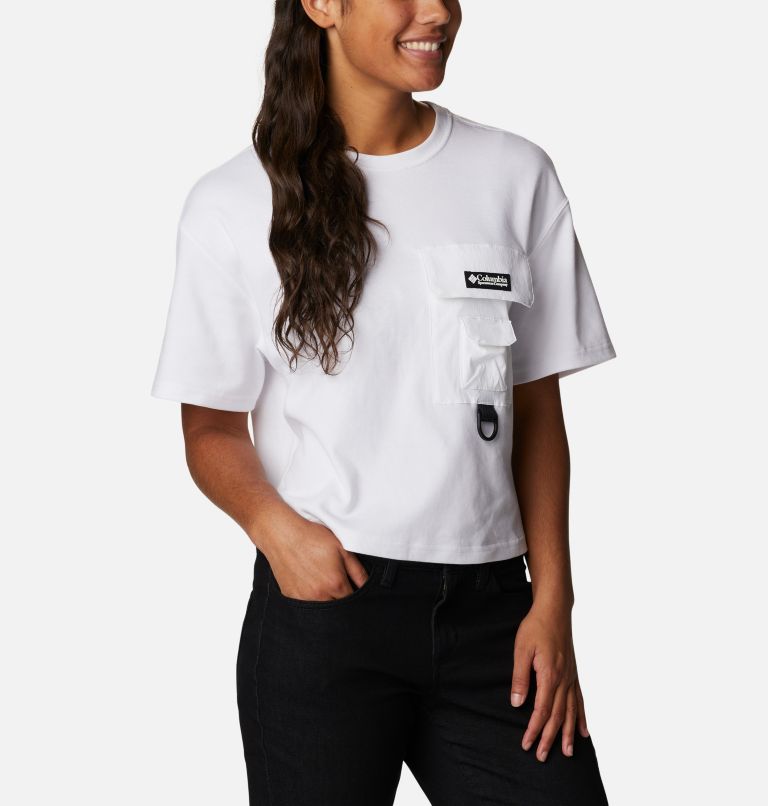 Thumbnail: Women’s Field Creek Cropped T-Shirt, Color: White, image 5