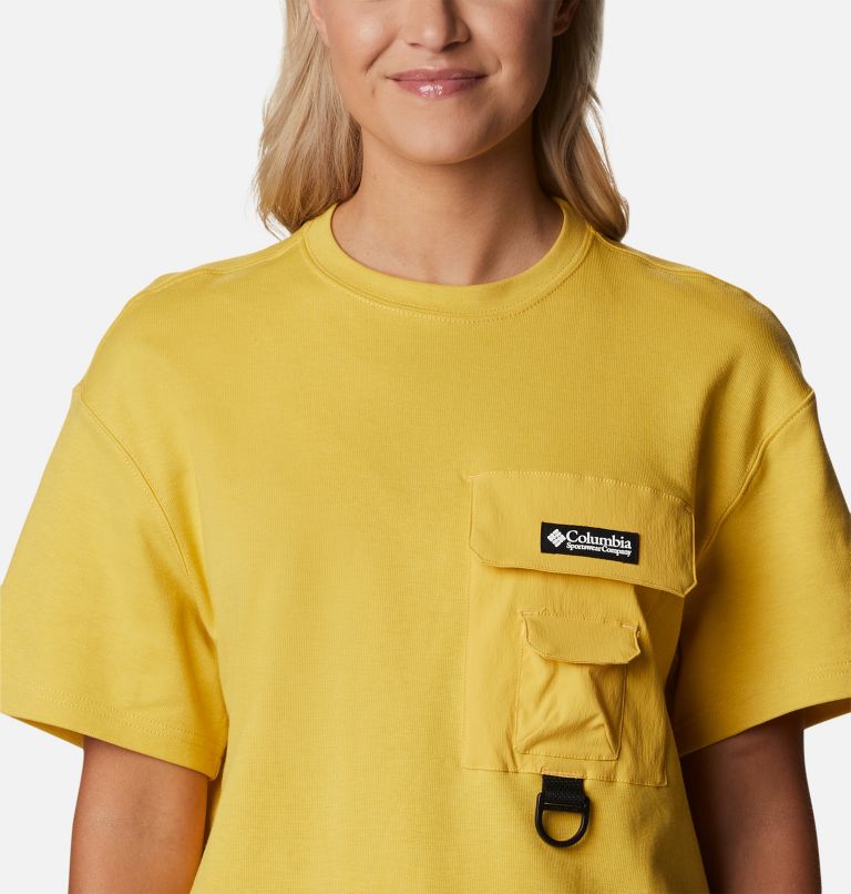 T-shirt Crop Field Creek Femme, Color: Golden Nugget, image 3