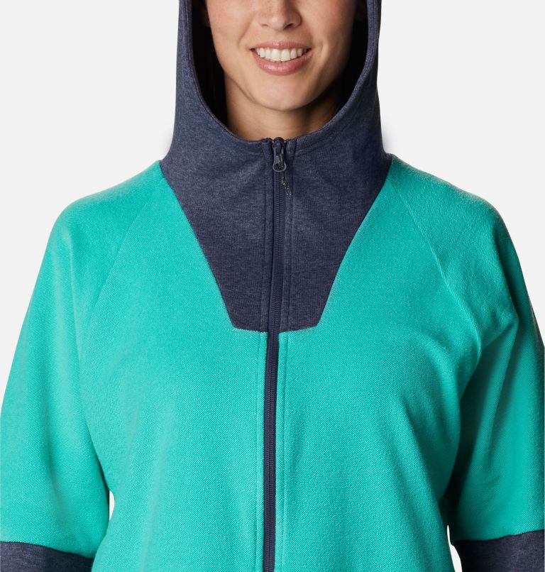 Columbia Lodge French Terry Hooded FZ | 466 | S, Color: Nocturnal Heather, Electric Turquoise He, image 4