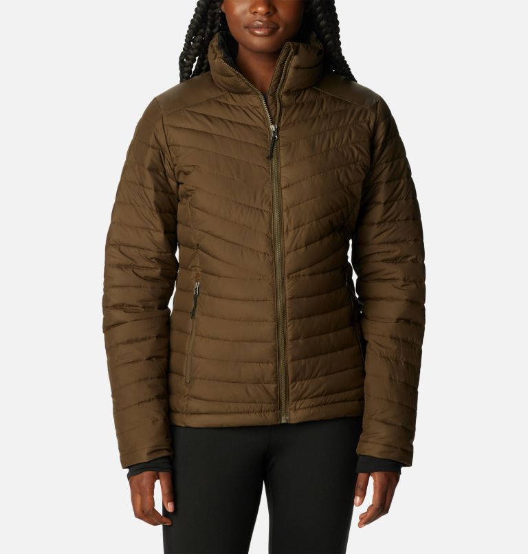Columbia Sportswear Co Women Small Brown & White 3 in 1 Interchange Ski  Jacket