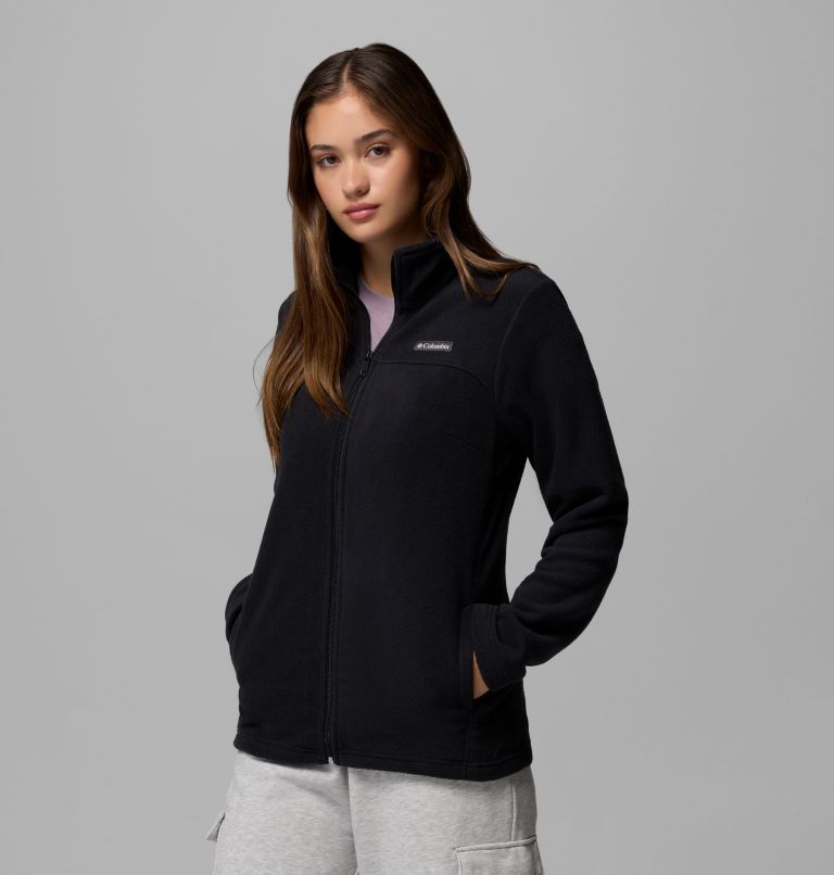 Women's Castle Dale Full Zip Fleece Jacket, Color: Black, image 4