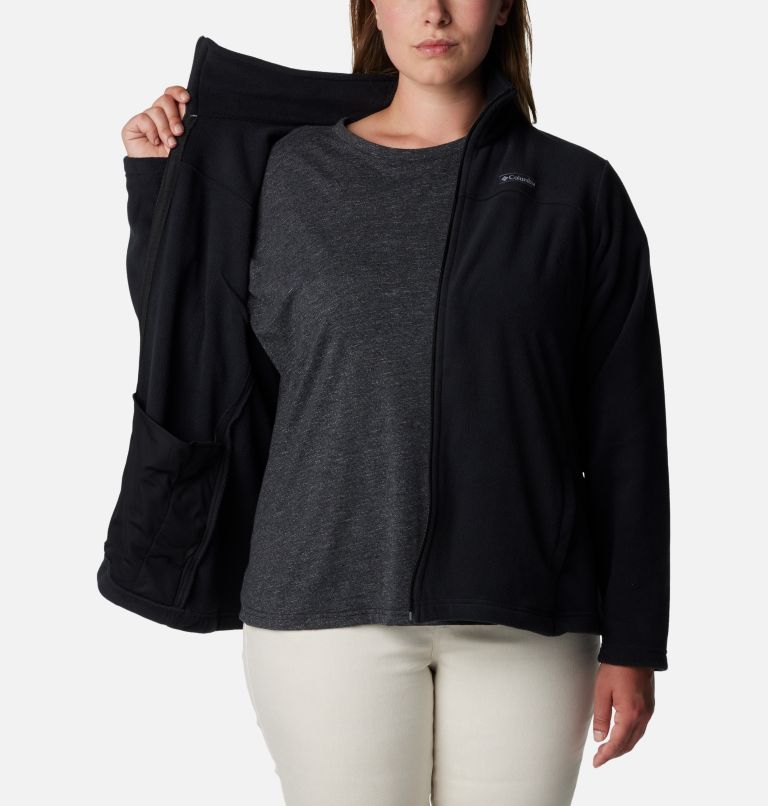 Women's Castle Dale Full Zip Fleece Jacket - Plus Size, Color: Black, image 5