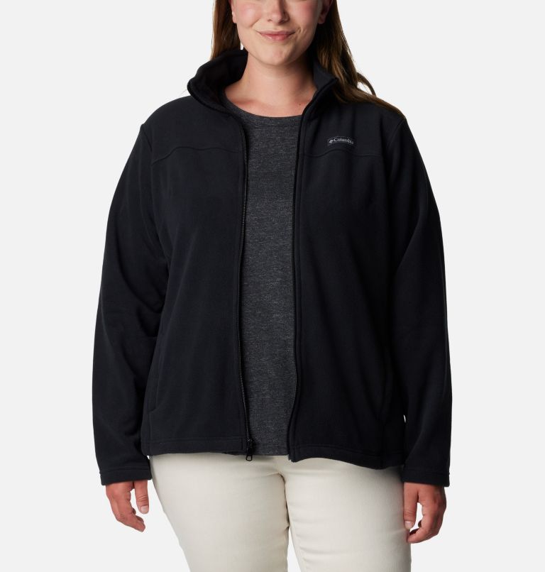 Thumbnail: Women's Castle Dale Full Zip Fleece Jacket - Plus Size, Color: Black, image 6