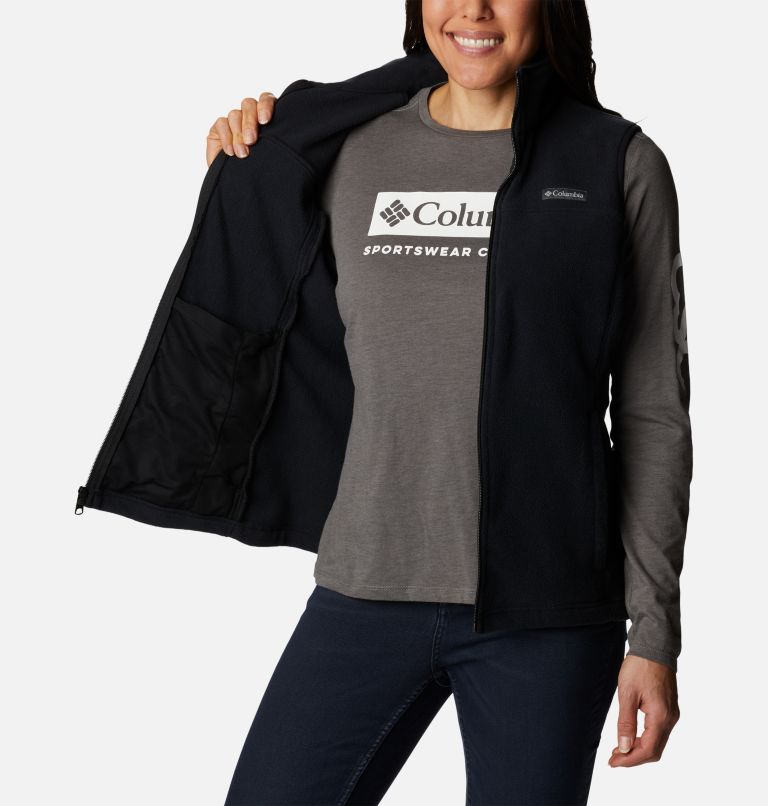 Women's Castle Dale Fleece Vest, Color: Black, image 5